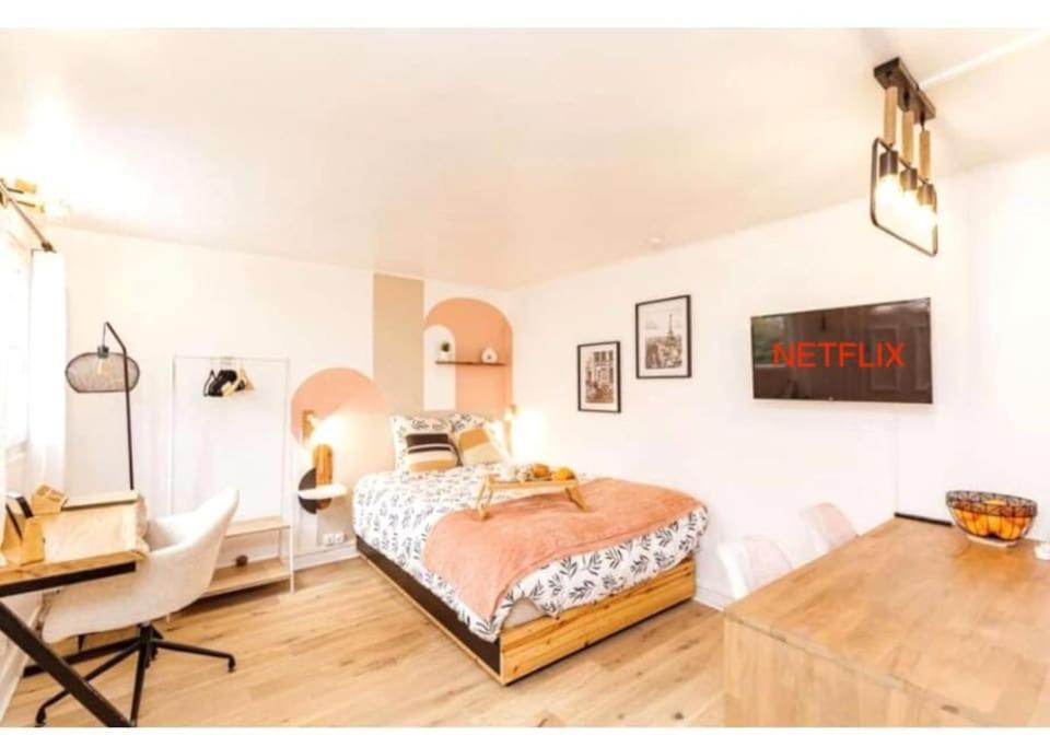 Charmant Studio Lumineux Calme Asnières Exterior foto